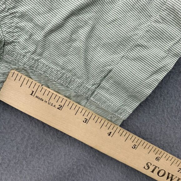 The North Face Shorts Size 10 Wander Free Linen Blend Striped Green 4" Inseam - Picture 4 of 14